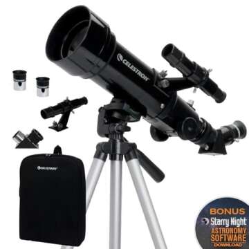 Celestron - 70mm Travel Scope - Portable Refractor Telescope - Fully-Coated Glass Optics - Ideal Tel...