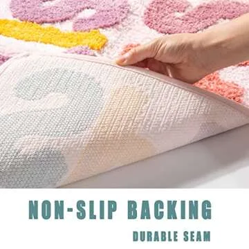 DBJOY Kids Bath Rug Non-Slip Absorbent Washable Mat