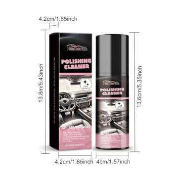 Car Interior Cleaner, 100ml Polishing Cleaner Car Interior, Car Interior Detailer and Cleaner, Vehic...
