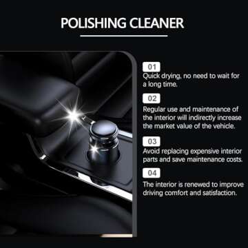 Car Interior Cleaner, 100ml Polishing Cleaner Car Interior, Car Interior Detailer and Cleaner, Vehicle Interior Polish, Interior Detailer Spray (3pcs)