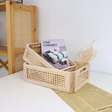 Woven Bamboo Storage Baskets - Stylish & Multifunctional