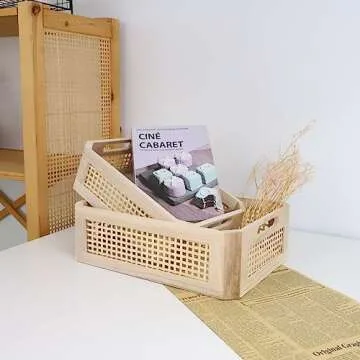 Woven Bamboo Storage Baskets - Stylish & Multifunctional