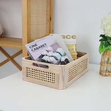 Woven Bamboo Storage Baskets - Stylish & Multifunctional