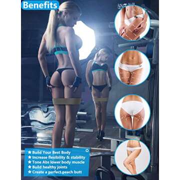 WHATAFIT Booty Workout Bands, Non Slip Resistance Bands for Legs and Hip, Fabric Resistance Exercise...