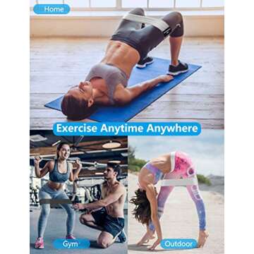 Non-Slip WHATAFIT Booty Workout Bands Set of 3 Resistance Levels