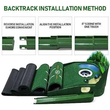 HUAEN Golf Putting Mat - Indoor & Outdoor Practice