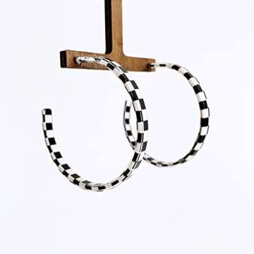 JIUIQL Unique Lightweight Minimalist 70s 80s 90s Vintage C Shaped Acrylic Resin Dangle Drop Earrings...