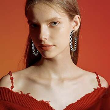 JIUIQL Vintage C Shaped Drop Earrings for Stylish Women