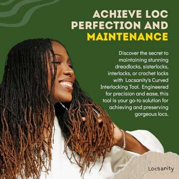 Locsanity Curved Interlocking Tool for Microlocs and Medium Locs Maintenance – Hair Tools for Drea...