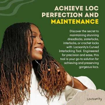 Locsanity Curved Interlocking Tool for Microlocs and Medium Locs Maintenance – Hair Tools for Drea...