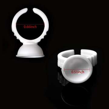 BTArtbox 300PCS Disposable Glue Holder Rings for Eyelash Use