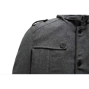 Wantdo Men's Warm Wool Overcoat Stylish Windproof Jacket