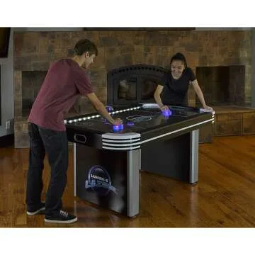 Interactive Air Hockey Table with LED Lights & Music