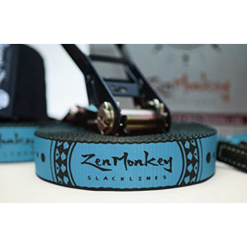 ZenMonkey Slackline Kit for Outdoor Fun and Balance Training