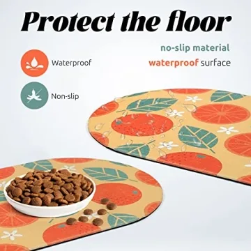 HACHIKITTY Cat Food Mat for Pets Waterproof & Stylish