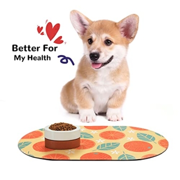 HACHIKITTY Cat Food Mat for Pets Waterproof & Stylish