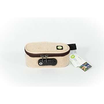 Stashlogix GoStash - Odor Proof & Locking Bag (Small, Beige (hemp))