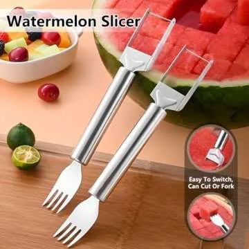 2-in-1 Stainless Steel Fruit Cutter for Quick Slices