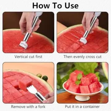 2-in-1 Stainless Steel Fruit Cutter for Quick Slices