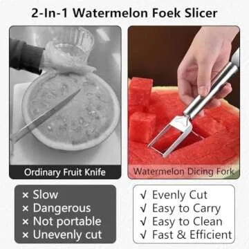2-in-1 Stainless Steel Fruit Cutter for Quick Slices