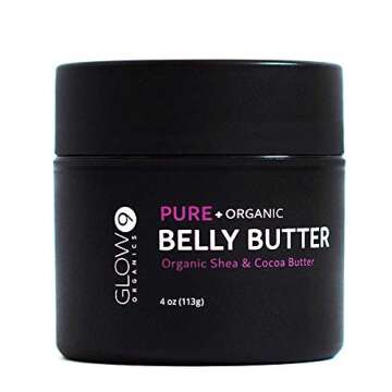 Glow Organics 100% Organic Belly Butter, Prevents Stretch Marks and Firms Skin