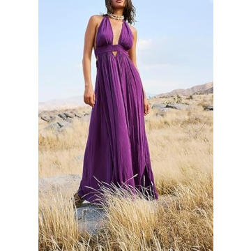 NUFIWI Women Summer Flowy Beach Dress | Casual Maxi Dress