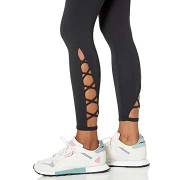 Core 10 Women's High Waist Yoga Lattice 7/8 Crop Legging - 24" (XS-3X)