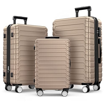 SHOWKOO Lightweight Hardshell Luggage Set with TSA Lock