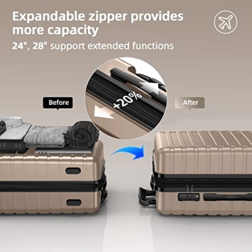 SHOWKOO Lightweight Hardshell Luggage Set with TSA Lock