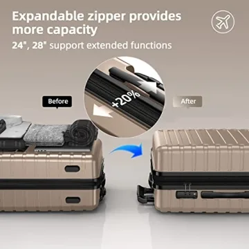 SHOWKOO Lightweight Hardshell Luggage Set with TSA Lock