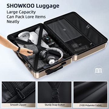 SHOWKOO Lightweight Hardshell Luggage Set with TSA Lock