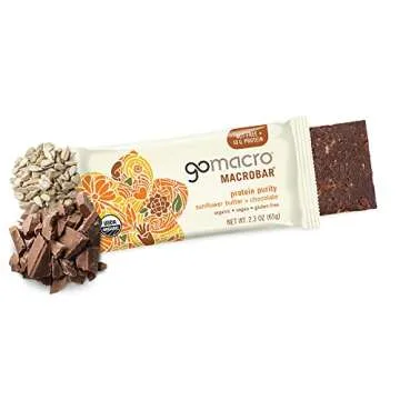 GoMacro Vegan Protein Bars with Sunflower Butter and Chocolate