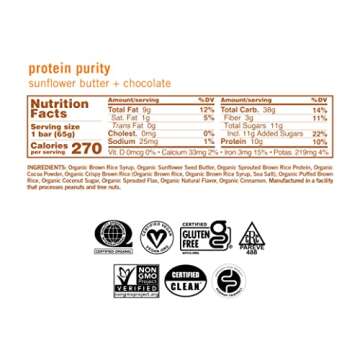 GoMacro Vegan Protein Bars with Sunflower Butter and Chocolate