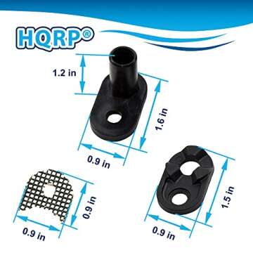 HQRP Door Closer Kit compatible with Whirlpool 4318165 WPW10329686 WP2182179 AP3103517 PS358690 2182178 Refrigerator Replacement