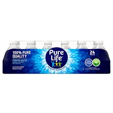 Pure Life Purified Water, 8 Fl Oz, 24 Pack