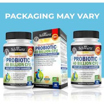 Daily Probiotic Supplement with 40 Billion CFU - Gut Health Complex with Astragalus and Lactobacillu...