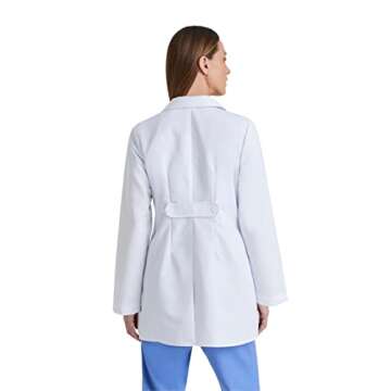 BARCO Grey's Anatomy Scrubs - Hannah Lab Coat for Women, Professional Mid-Length Long Sleeve 31.5" Lab Coat