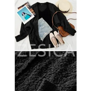 ZESICA Cozy Oversized Open Front Cardigan for Women