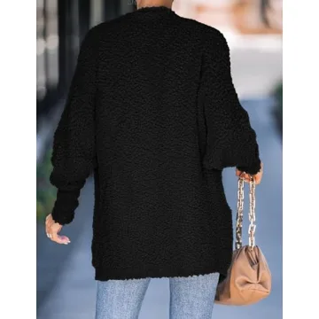 ZESICA Cozy Oversized Open Front Cardigan for Women