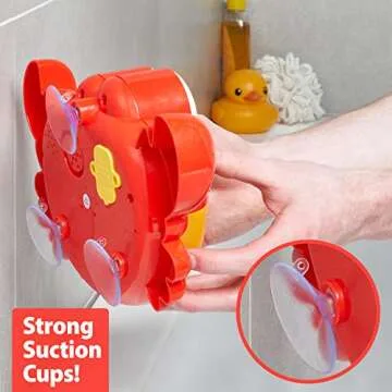 Chuchik Crab Bubble Bath Maker for The Bathtub. Blows Bubbles and Plays 24 Children’s Songs – Baby, Kids Bath Toys Makes Great Gifts for Toddlers – Sing-Along Machine (Light-Red)