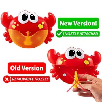 Chuchik Crab Bubble Bath Maker for The Bathtub. Blows Bubbles and Plays 24 Children’s Songs – Baby, Kids Bath Toys Makes Great Gifts for Toddlers – Sing-Along Machine (Light-Red)