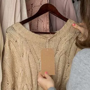 Gersoniel 200 Pcs Kraft Paper Gift Tags with String 4.7" x 2.4" Cardboard Price Tag Name Tag Vintage Wedding Birthday Hang Brown Tags with Twine Blank Gift Tag for Wedding Birthday Holiday Art & Craft