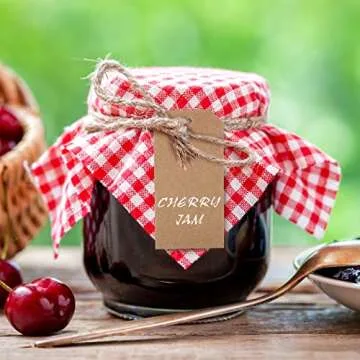 Gersoniel 200 Pcs Kraft Paper Gift Tags with String 4.7" x 2.4" Cardboard Price Tag Name Tag Vintage Wedding Birthday Hang Brown Tags with Twine Blank Gift Tag for Wedding Birthday Holiday Art & Craft