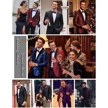 COOFANDY Mens Floral Tuxedo Jacket Paisley Shawl Lapel Suit Blazer Jacket for Dinner,Prom,Wedding Wine Red