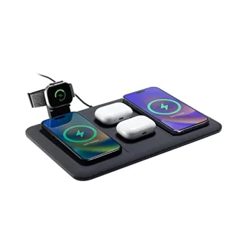 mophie 4-in-1 Wireless Charging Mat - Charge Apple, Samsung, and Google Devices Simultaneously