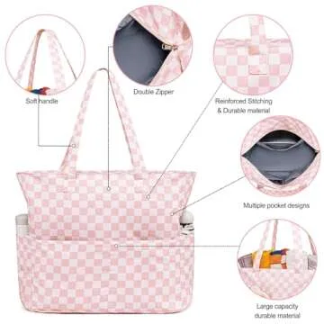 Waterproof Beach Tote Pool Bags for Women Ladies Extra Large Gym Tote Carry On Bag With Wet Compartm...