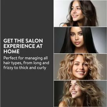 H&S Round Brush For Blow Drying - 2 Inch Thick - Large Ceramic Styling Boar Bristle Brush - Ionic & Nano Technology for Voluminous Hair