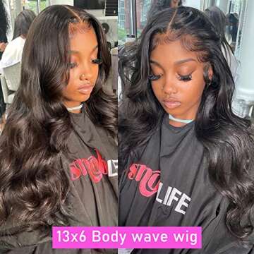Aicrelery 13x6 HD Lace Front Wigs Human Hair Pre plucked Body Wave Frontal Wigs Human Hair Pre Pluck...