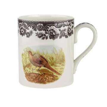 Spode Woodland Pheasant Mug - 16 Oz Porcelain Coffee Mug with Handle for Tea, Hot Chocolate, and More - Dishwasher and Microwave Safe, British Game Animal Design - Classic Woodland Tableware