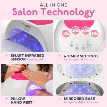 SUNUV 48W UV LED Nail Lamp for Quick Drying Nails